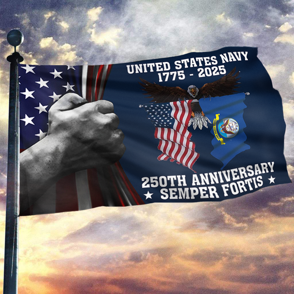 United States Navy 250 Years Anniversary 1775–2025 Flag