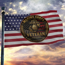 Load image into Gallery viewer, Marine Corp Veteran USA Flag