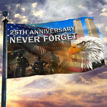 Load image into Gallery viewer, Never Forget 25th Anniversary Eagle Flag