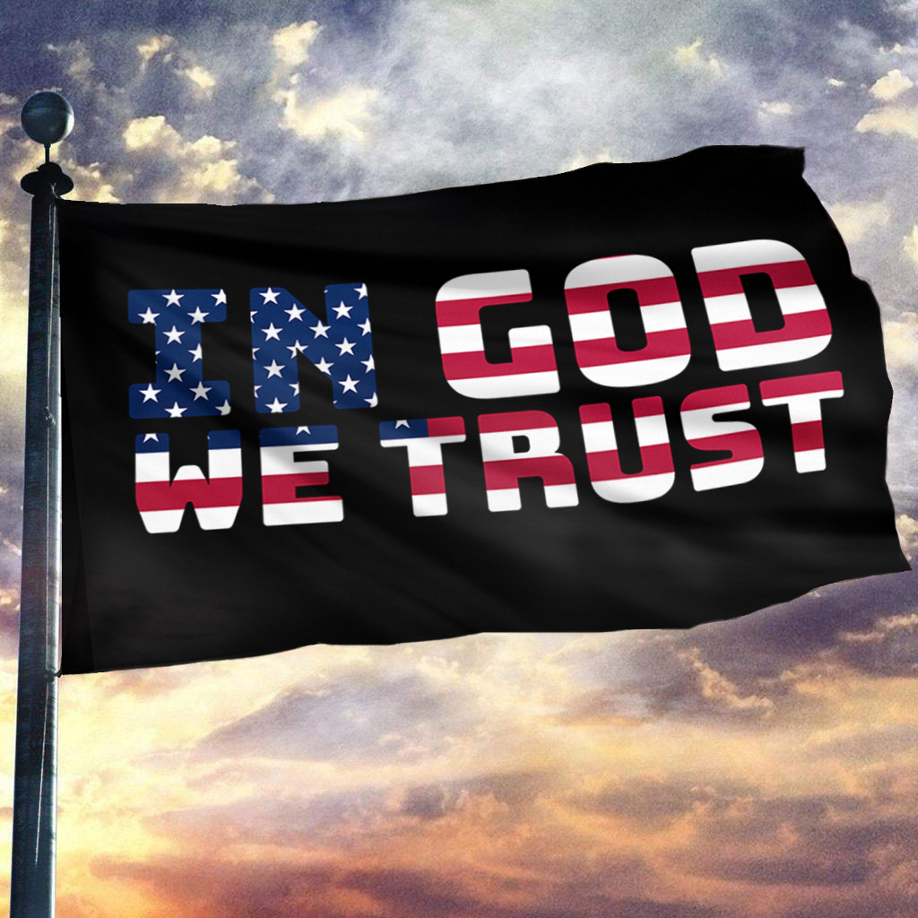 In GOD We TRUST USA Flag