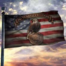 Load image into Gallery viewer, Bald Eagle 250 Years of Freedom USA Flag