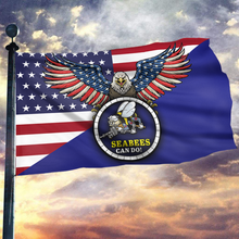 Load image into Gallery viewer, Seabees Can Do American Eagle Flag