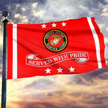Load image into Gallery viewer, Marine Corps Served With Pride Flag
