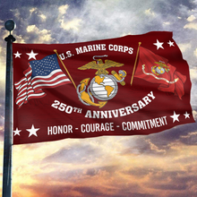 Load image into Gallery viewer, United States Marine Corps 250th Anniversary Flag