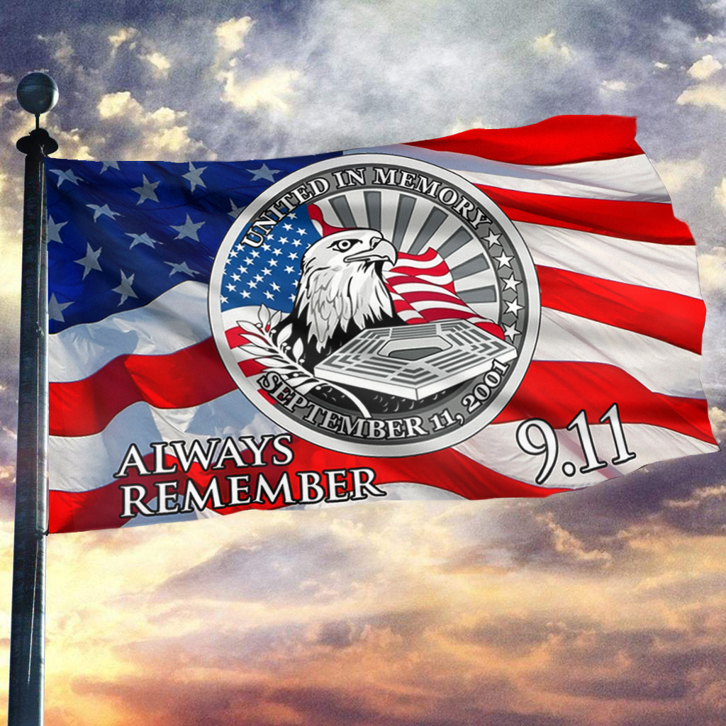 Always Remember 9/11 Eagle Flag