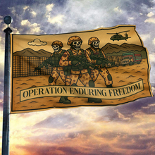Load image into Gallery viewer, Operation Enduring Freedom Skeleton Flag