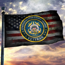 Load image into Gallery viewer, United States Coast Guard Veteran Flag