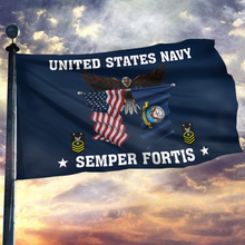 Load image into Gallery viewer, United States Navy Eagle Semper Fortis - Fleet Command Master Chief Petty Officer Flag