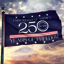 Load image into Gallery viewer, USA 250 Years Of Freedom Blue Flag