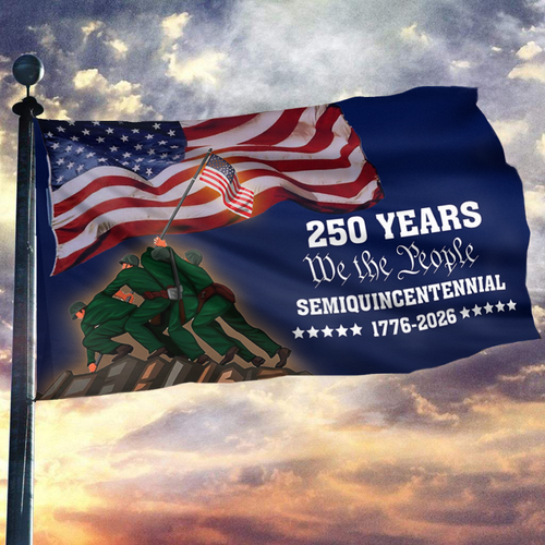 American 250 Years Semiquincentennial - We The People 1776-2026 Flag