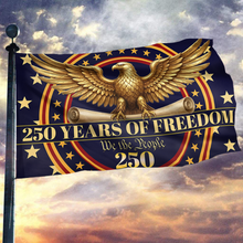 Load image into Gallery viewer, 250 Years of Freedom Gold Flag