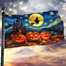 Load image into Gallery viewer, Spooky Starry Night Halloween Flag