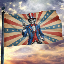 Load image into Gallery viewer, Uncle Sam Skeleton Flag