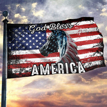 Load image into Gallery viewer, God Bless America Horse Flag