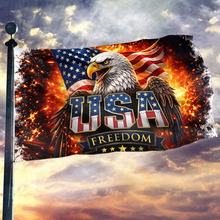 Load image into Gallery viewer, USA Freedom Eagle Fire Flag