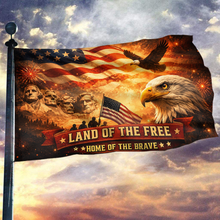 Load image into Gallery viewer, Land of the FREE - HOME of the BRAVE USA Flag