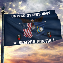 Load image into Gallery viewer, United States Navy Eagle Semper Fortis - Petty Officer Second Class Flag