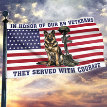 Load image into Gallery viewer, In Honor of Our K9 Veterans Flag