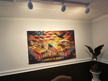 Load image into Gallery viewer, Land of the FREE - HOME of the BRAVE USA Flag