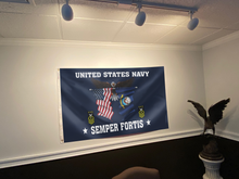 Load image into Gallery viewer, United States Navy Eagle Semper Fortis - Master Chief Petty Officer of the Navy Flag