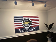 Load image into Gallery viewer, Silent Service Veteran Gold Flag