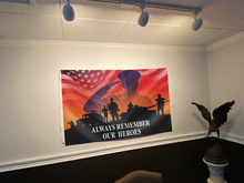 Load image into Gallery viewer, Always Remember Our Heroes Salute Flag