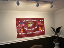 Load image into Gallery viewer, United States Marine Corps -  SgtMaj Chevron Flag