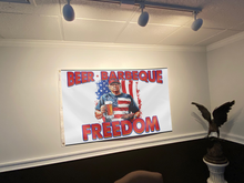 Load image into Gallery viewer, Beer Barbeque Freedom Trump White Flag