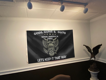 Load image into Gallery viewer, American Resolve: Gods, Guns &amp; Guts Flag
