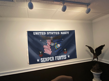Load image into Gallery viewer, United States Navy Eagle Semper Fortis - Petty Officer Second Class Flag