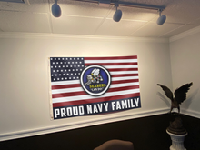 Load image into Gallery viewer, Seabees Proud Navy Family Flag