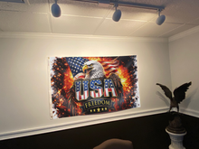Load image into Gallery viewer, USA Freedom Eagle Fire Flag