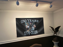 Load image into Gallery viewer, America 250th Anniversary Eagle Black Flag