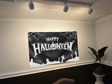 Load image into Gallery viewer, Happy Halloween Black Flag
