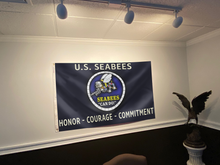 Load image into Gallery viewer, U.S. Seabees - Honor Courage Commitment Flag