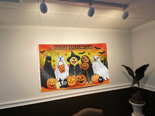 Load image into Gallery viewer, Halloween Dog Pumpkin Flag