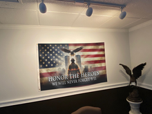 Load image into Gallery viewer, Honor The Heroes - We Will Never Forget Flag