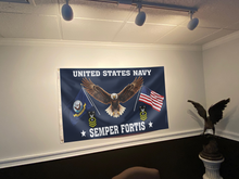 Load image into Gallery viewer, US Navy Eagle Semper Fortis - Fleet Command Master Chief Petty Officer Flag