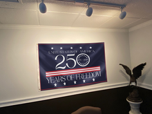 Load image into Gallery viewer, USA 250 Years Of Freedom Blue Flag