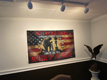 Load image into Gallery viewer, Land of the Free - Veterans Day Flag