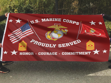 Load image into Gallery viewer, United States Marine Corps -  SgtMaj Chevron Flag