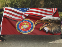 Load image into Gallery viewer, Patriotic USMC Eagle Flag