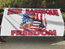 Load image into Gallery viewer, Beer Barbeque Freedom Trump White Flag
