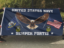 Load image into Gallery viewer, US Navy Eagle Semper Fortis - Master Chief Petty Officer of the Navy Flag