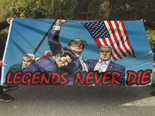 Load image into Gallery viewer, Legends Never Die - Trump Strength Flag