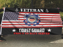 Load image into Gallery viewer, Veteran Coast Guard Flag