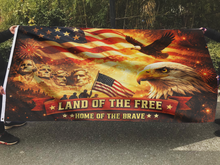 Load image into Gallery viewer, Land of the FREE - HOME of the BRAVE USA Flag