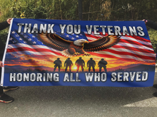Load image into Gallery viewer, Thank You Veteran - Honoring All Who Served Flag