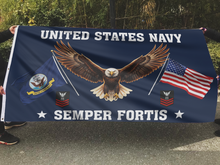 Load image into Gallery viewer, US Navy Eagle Semper Fortis - Petty Officer First Class Flag