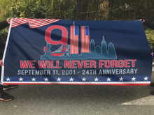 Load image into Gallery viewer, September 11 - We Will Never Forget 24th Anniversary Flag